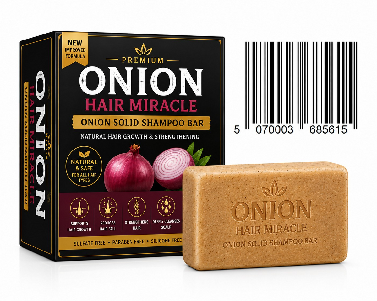 ONION SOLID SHAMPOO FOR HAIR CARE ,120 GM,FREE UK DELIVERY
