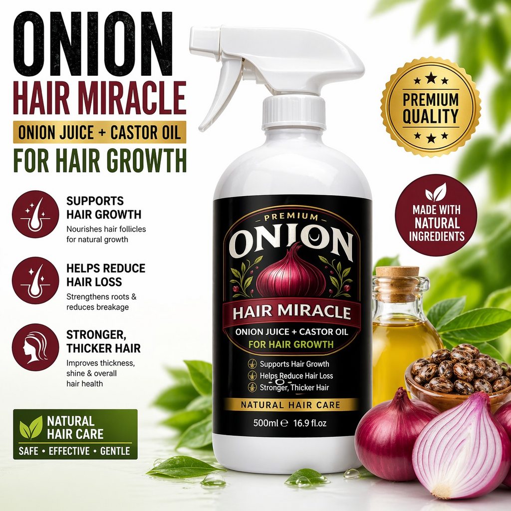 ONION JUICE FOR SUPPORT HAIR GROWTH,“ No Onion Smell After Wash”