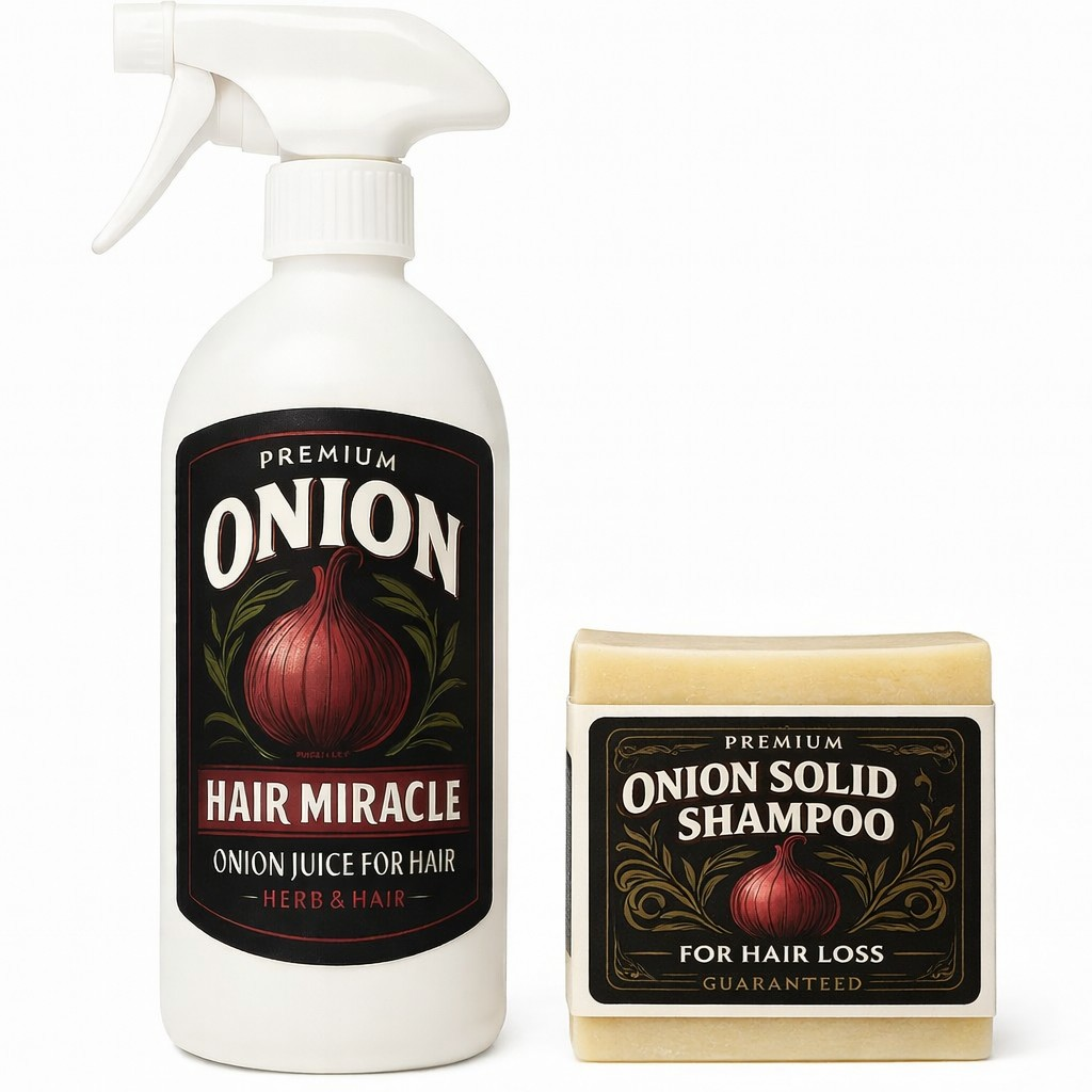 ONION JUICE + ONION SOLID SHAMPOO FOR HAIR LOSS TREATMENT /FREE UK DELIVERY