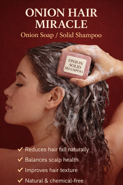 ONION SOLID SHAMPOO FOR HAIR LOSS TREATMENT,100 GM, FREE UK DELIVERY
