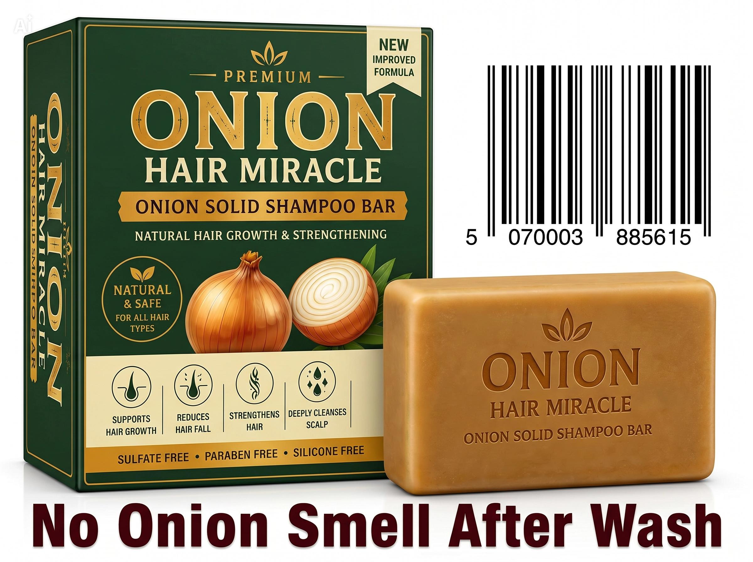 ONION SOLID SHAMPOO FOR HAIR GROWTH ,100 GM